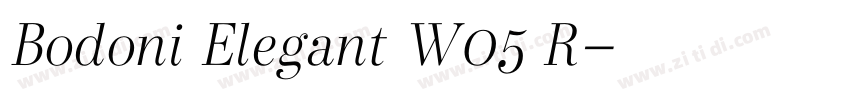 Bodoni Elegant W05 R字体转换